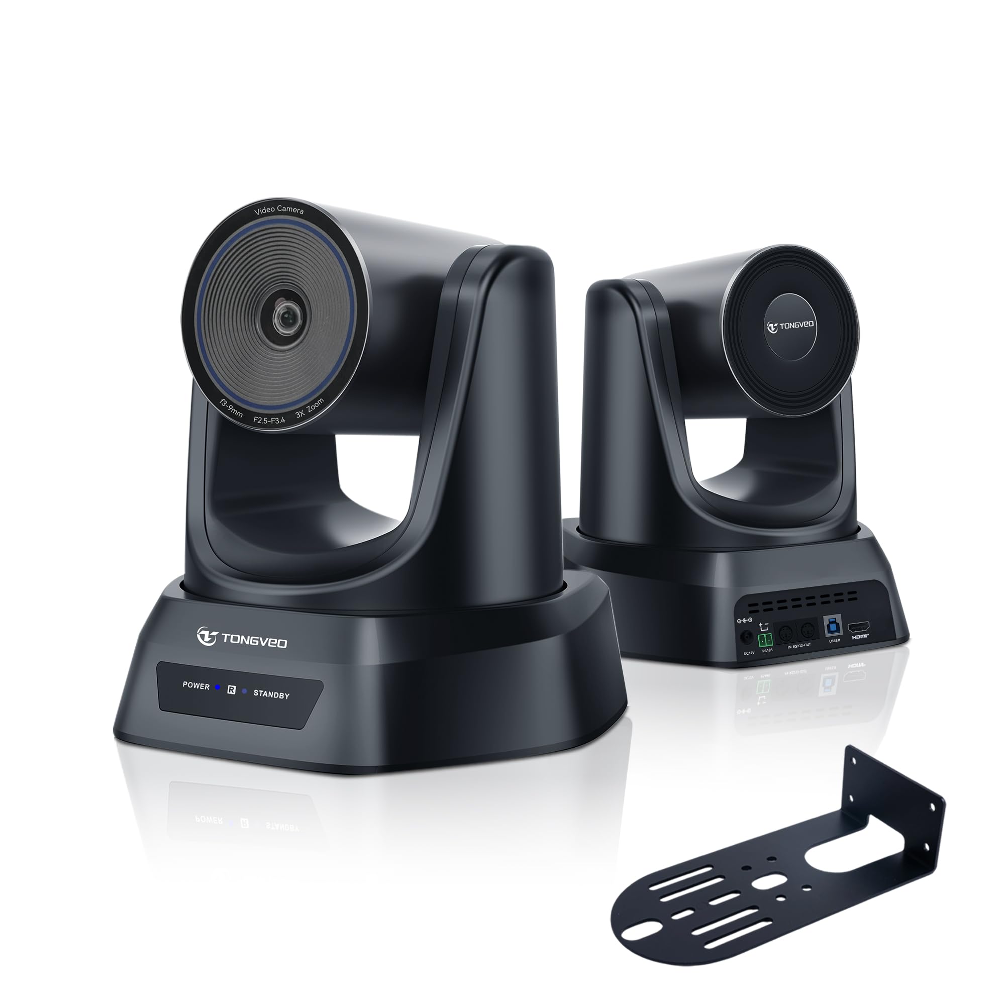 TONGVEO web会議PTZカメラ3倍光学ズームAI自動追跡1080P 238万画素 60fps HDMI USB3.0 PTZ会議室カメラ 左右350°回転 114°広角 OBS Youtube Teams Zoom Facetime用 リモコン付き|Maison Outre