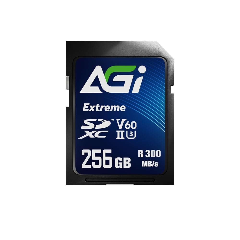 AGI SDカード 256GB V60 Extreme SDXC UHS-II U3 (読み込み・書き込み速度300/200MBs) SE238 メモリーカード 8K UHD SDXC デジタルカメラ 一眼レフカメラに対応|Maison Outre