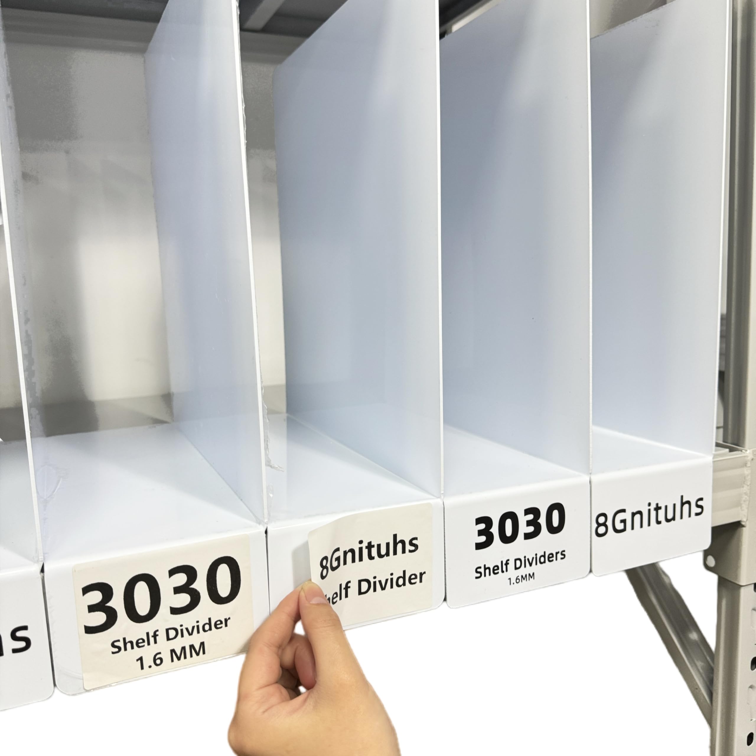 倉庫用棚仕切り 30cm×30cm 1.6mm 20個セット、棚用ラベル、クラフトルーム用紙セパレーター、倉庫棚仕切り、棚用プラスチック仕切り、クローゼットオーガナイザー、収納|Maison Outre