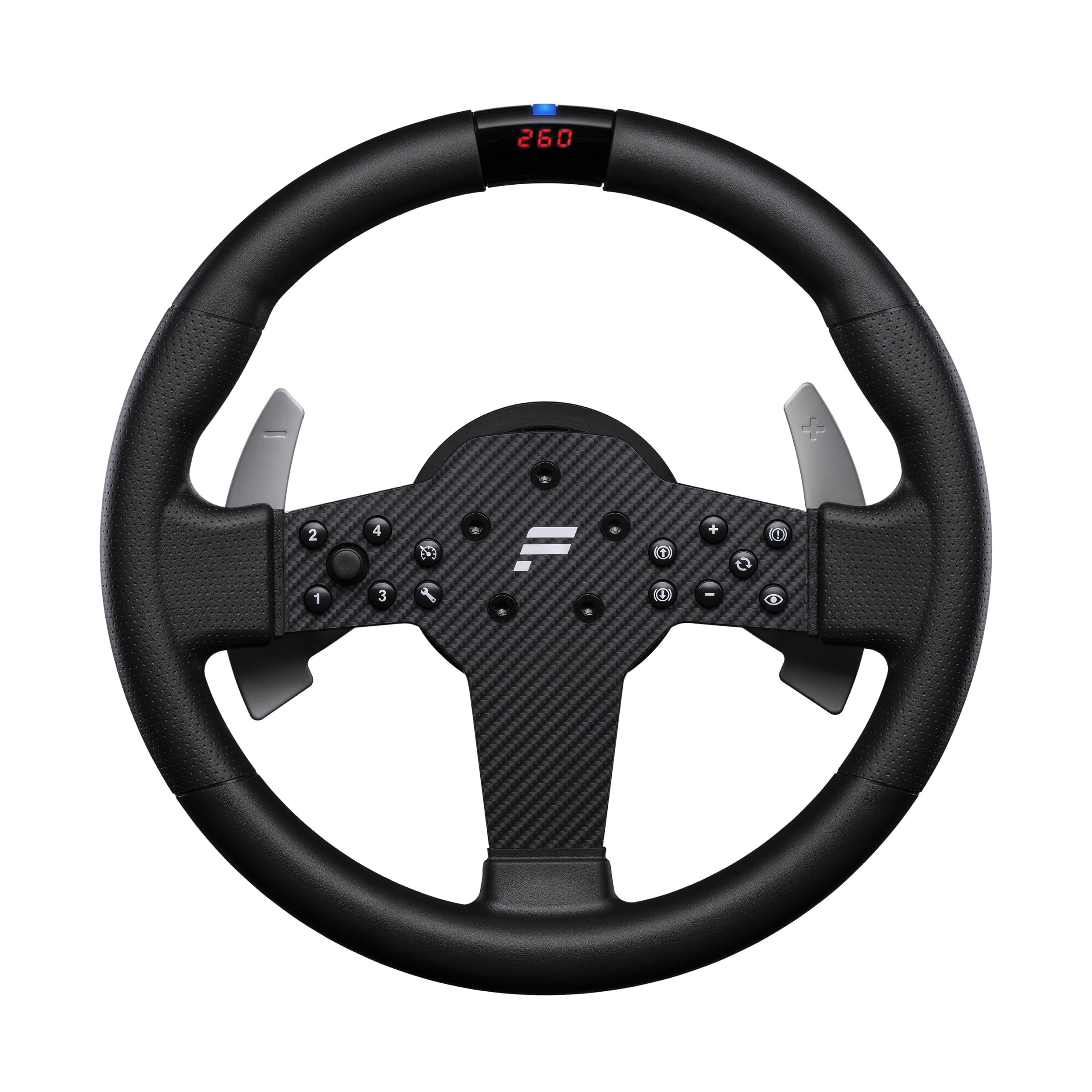 FANATEC CSL シムレーシング Steering Wheel P1 V2(QR2 LITE)・ ラバーグリップ、RevStripe LED ディスプレイ、金属製のパドルシフト、QR2 Lite Wheel-Sideを搭載済み ・ PC CSL_SW|Maison Outre