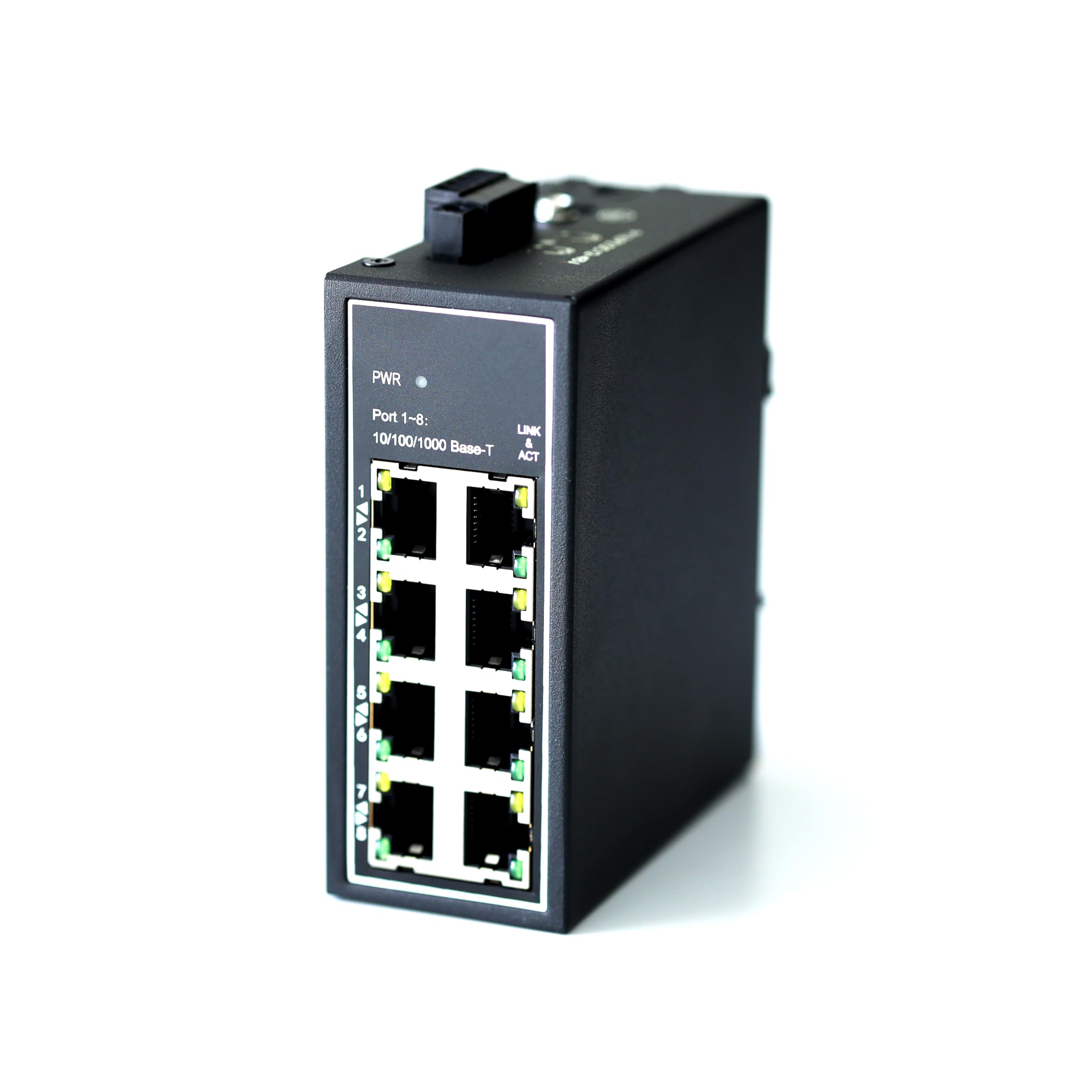 WIWAV WDH-8GT-DC 業務用・産業用8ポートギガビット イーサネットスイッチ 広範囲動作温度対応(-30~+75&deg;C) 超小型/DIN/金属筐体/IP30/UL認証｜Maison Outre
