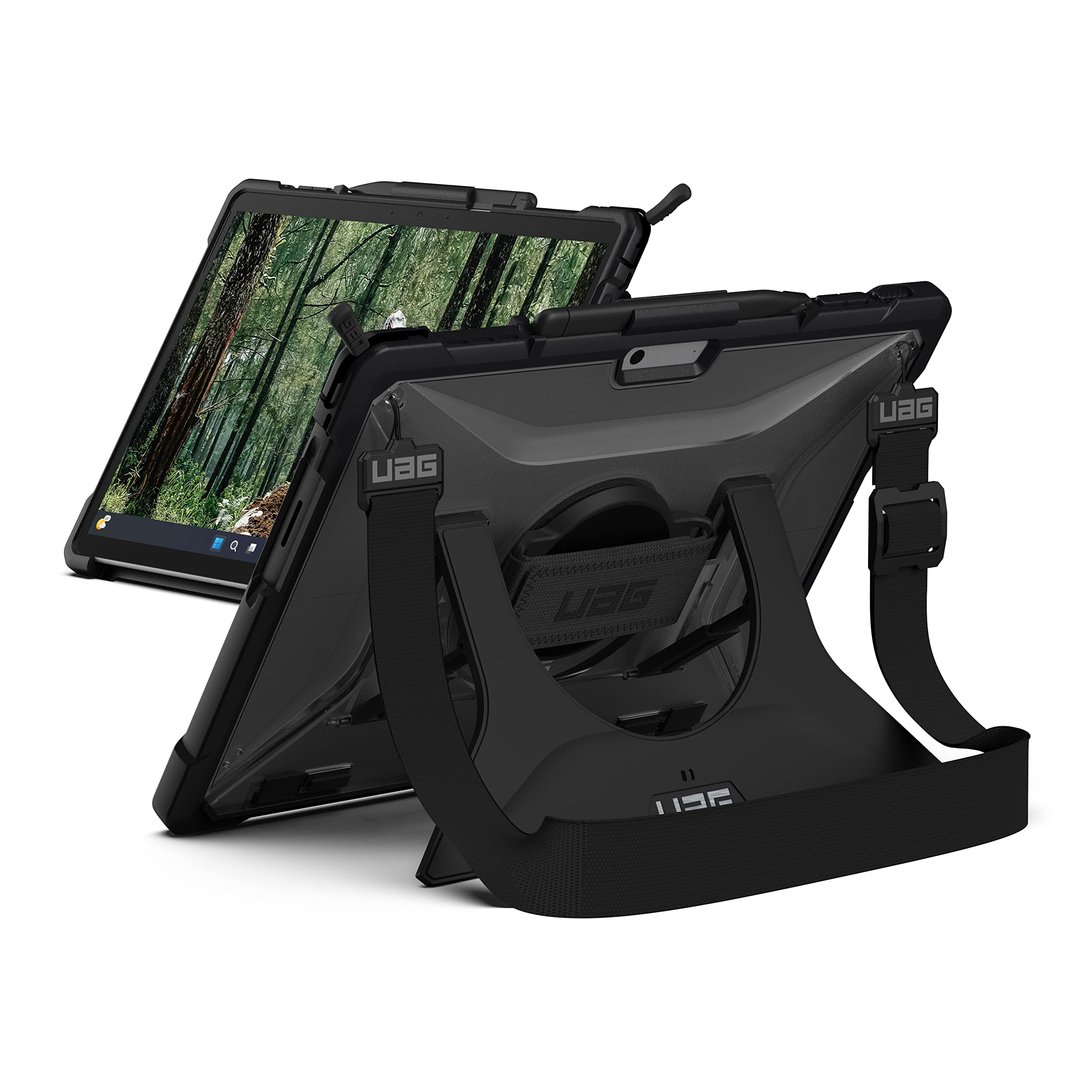 URBAN ARMOR GEAR Surface Pro 9用耐衝撃ケース PLASMA アイス (キックスタンド/ペンホルダー/ショルダーストラップ/ハンドストラップ/純正タイプカバー対応) 【日本正規代理店品】 UAG-SFPRO9HSS-IC｜Maison Outre