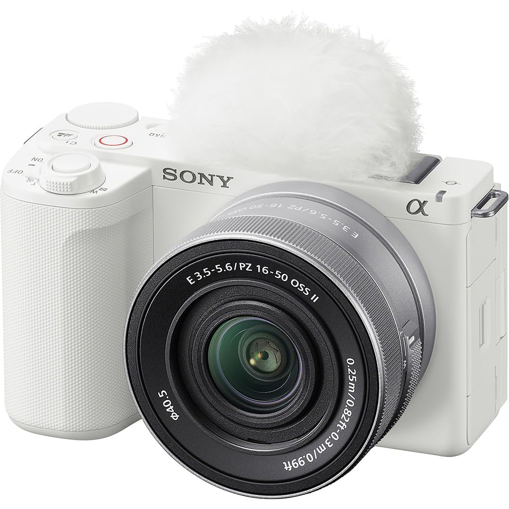 SONY(ソニー) Vlog用カメラ レンズ交換式VLOGCAM APS-C ミラーレス一眼カメラ ZV-E10M2 パワーズームレンズキット(同梱レンズ:SELP16502) ウィンドスクリーン付属 ホワイト ZV-E10M2K WQ|Maison Outre