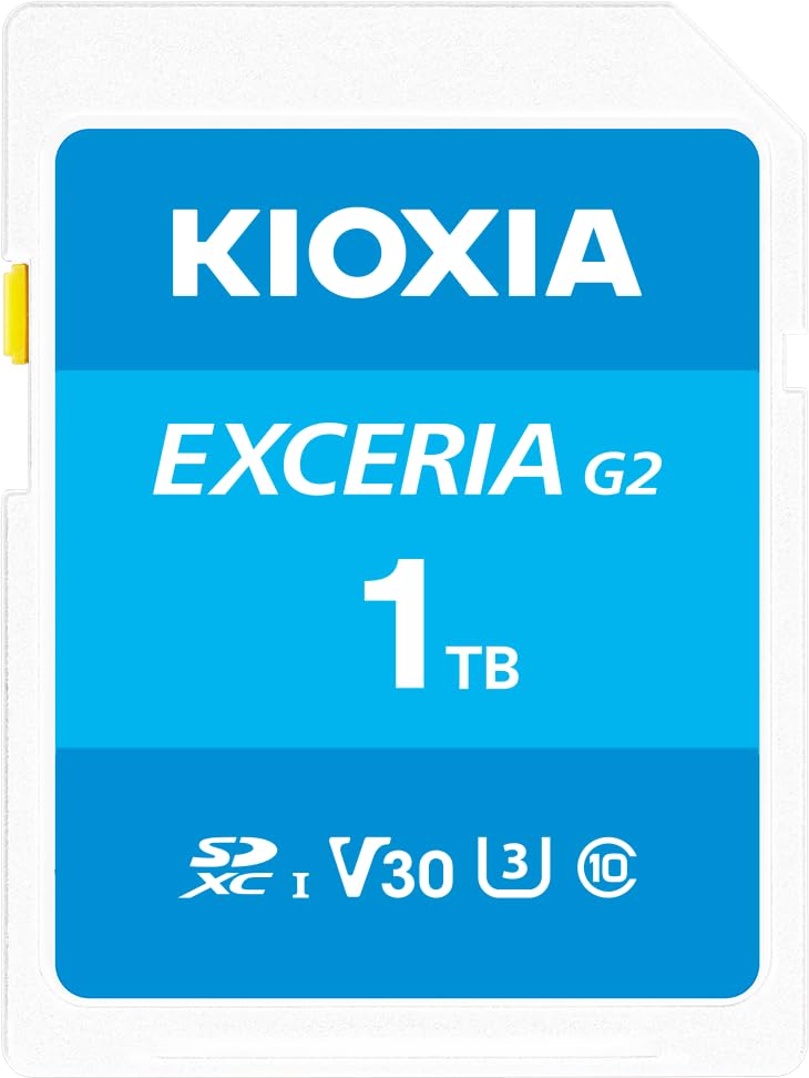 KIOXIA(キオクシア)【日本製】SDカード 1TB SDXC UHS-I U3 V30 Class10 最大読出速度100MB/s 最大書込速度50MB/s 4K対応 国内正規品 メーカー保証5年 KLNEB001T