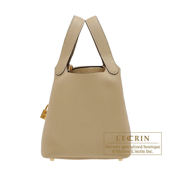 【新品】エルメス ピコタンロックPM 18 ベージュマルファ×ゴールド K刻印 エルメス ピコタンロック18/PM ベージュマルファ トリヨン