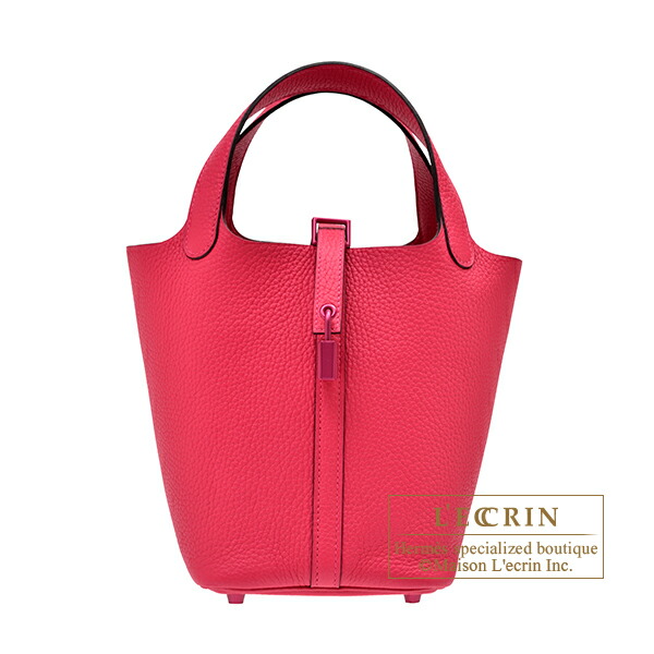 エルメス　ピコタンロックモノクローム18/PM　ソーピンク　ローズメキシコ　トリヨンクレマンス　ピンク金具　 HERMES　Picotin Lock Monochrome bag 18/PM　So-pink　Rose mexico　Clemence leather　Pink hardware
