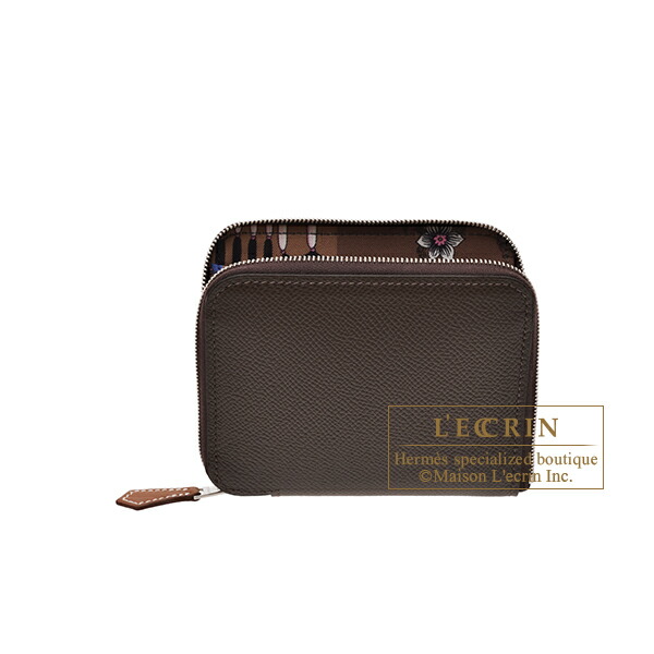 Hermes U刻 アザップコンパクト シルクイン ヴォーエプソン コインケース グリーン (208496