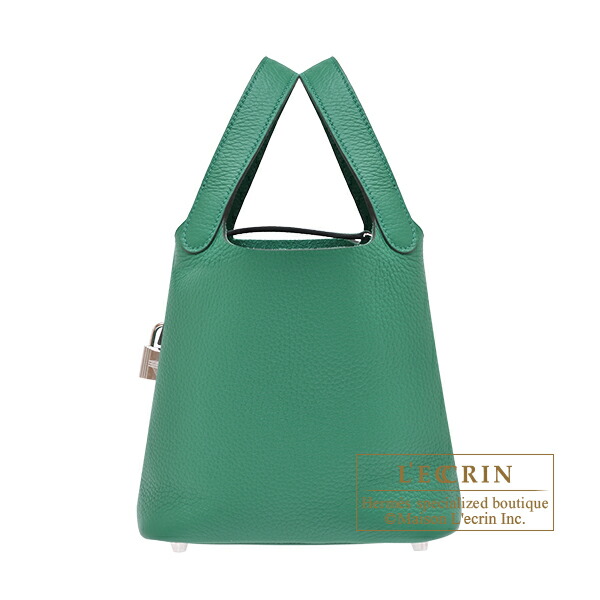 エルメス　ピコタンロック18/PM　ヴェールヴェルティゴ　トリヨンクレマンス　シルバー金具　 HERMES　Picotin Lock bag 18/PM　Vert vertigo　Clemence leather　Silver hardware