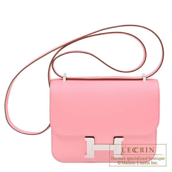 エルメス　コンスタンスミニ　ミラー　ローズコンフェッティ　ヴォーエプソン　シルバー金具　 HERMES　Constance mini　Mirror　Rose confetti　Epsom leather　Silver hardware