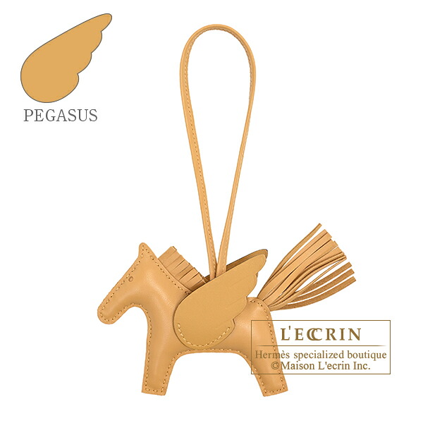エルメス　ロデオチャームペガサスPM　パイユ　アニョーミロ/スイフト　 HERMES　Rodeo charm Pegasus PM　Paille　Agneau/Swift leather