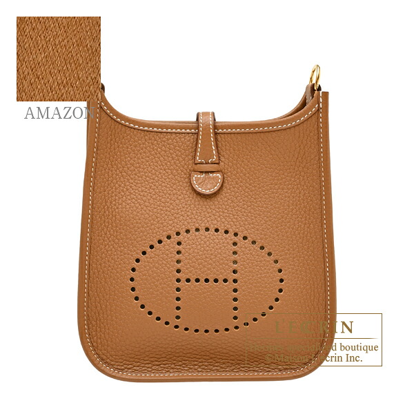 エルメス　エヴリンアマゾンTPM　ゴールド　トリヨンクレマンス　ゴールド金具　バンドリエール85cm　 HERMES　Evelyne Amazon bag TPM　Gold　Clemence leather　Gold hardware　Bandouliere 85cm