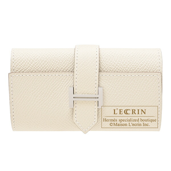 エルメス　ベアンキーケース/4連　クレ　ヴォーエプソン　シルバー金具　 HERMES　Bearn key case/4 key holder　Craie　Epsom leather　Silver hardware