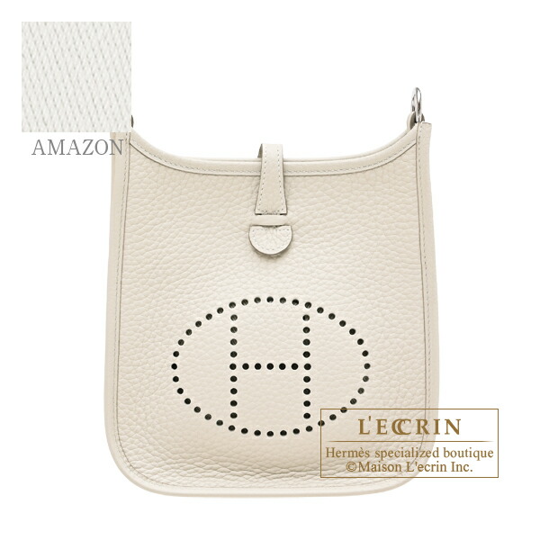 エルメス エヴリンアマゾンTPM クレ トリヨンクレマンス シルバー金具 バンドリエール85cm HERMES Evelyne Amazon bag TPM Craie Clemence leather Silver hardware Bandouliere 85cm|西麻布レクラン