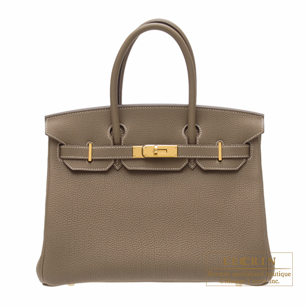Lecrin Boutique Tokyo: Hermes Birkin bag 30 Etoupe grey Togo leather Gold hardware | Rakuten ...