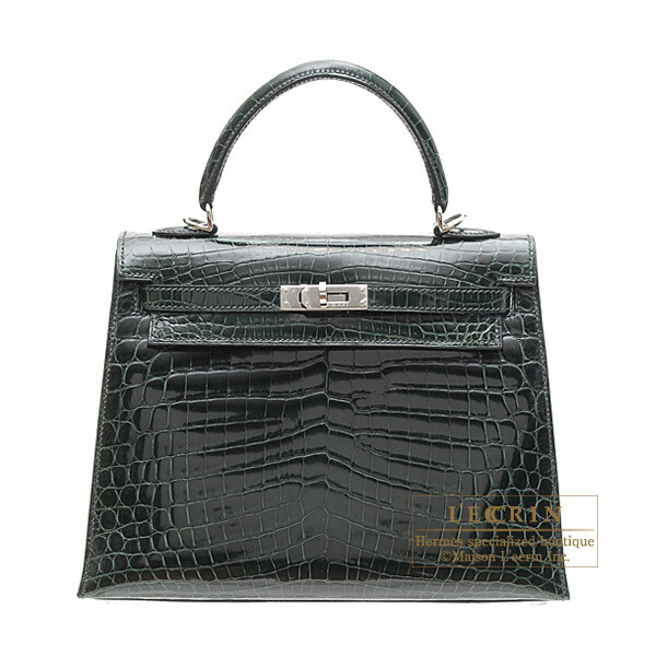Lecrin Boutique Tokyo Hermes Kelly Bag 25 Ier Vert Fonce Hermes Kelly Bag 25 Ier Vert Fonce Niloticus Crocodile Skin Silver Hardware