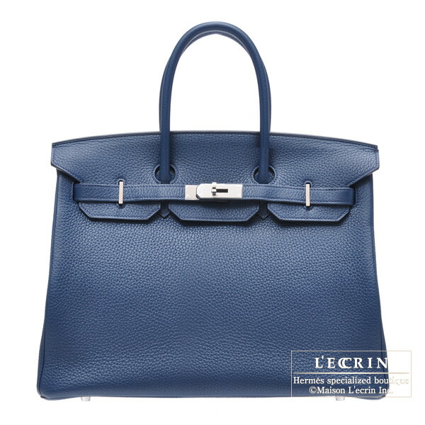 Lecrin Boutique Tokyo Hermes Birkin Bag 35 Blue De Malte Togo Hermes Birkin Bag 35 Blue De Malte Togo Leather Silver Hardware