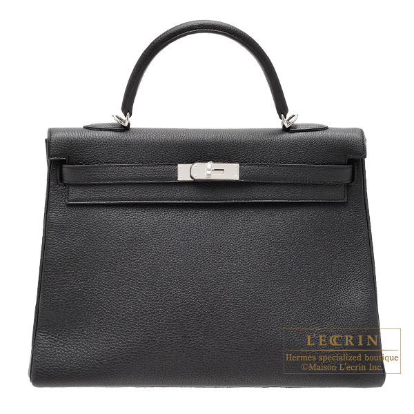 【楽天市場】エルメス ケリー35/内縫い ブラック トゴ シルバー金具 HERMES Kelly bag 35 Retourne Black