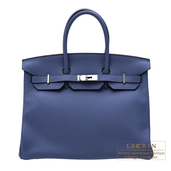 Lecrin Boutique Tokyo: Hermes Birkin bag 35 Blue saphir Clemence leather Silver hardware ...