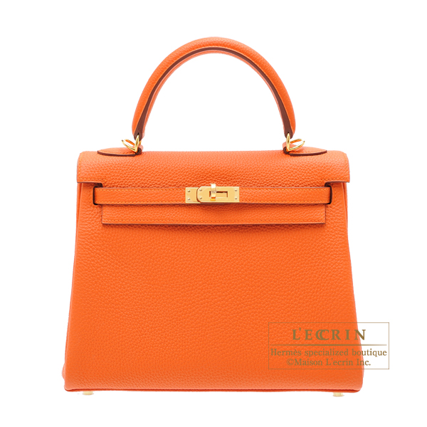 【楽天市場】エルメス ケリー25/内縫い オレンジ トゴ ゴールド金具 HERMES Kelly bag 25 Retourne Orange
