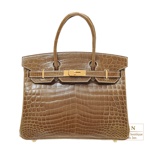 Lecrin Boutique Tokyo: Hermes Birkin bag 30 Ficelle Niloticus crocodile skin Gold hardware ...