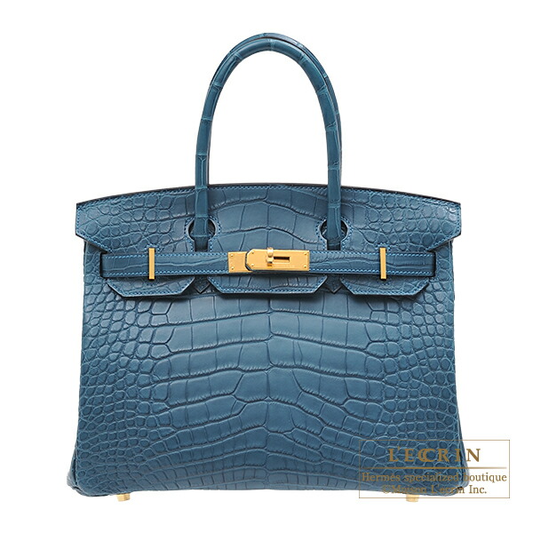 Hermes birkin Bag 30 colvert matt Alligator crocodile Skin gold Hardware