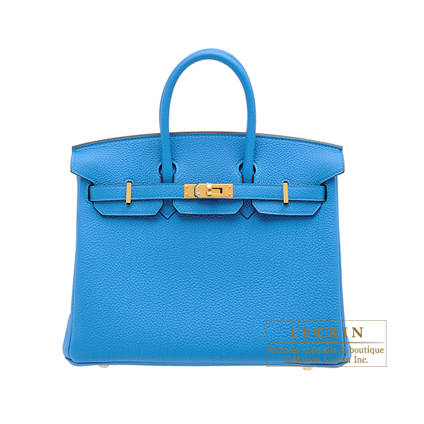 Lecrin Boutique Tokyo: Hermes Birkin bag 25 Blue zanzibar Togo leather Gold hardware | Rakuten ...