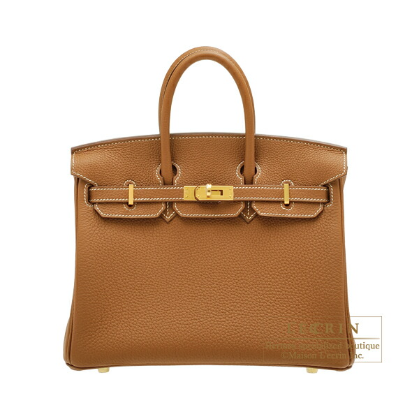 Hermes　Birkin Bag 25　Gold　Togo Leather　Gold Hardware