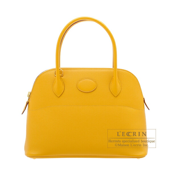 Hermes bolide Bag 27 jaune Ambre epsom Leather gold Hardware