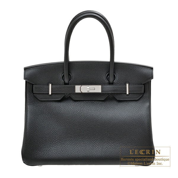 エルメス　バーキン30　ブラック　トリヨンクレマンス　シルバー金具　HERMES　Birkin bag 30　Black　Clemence leather　Silver hardware