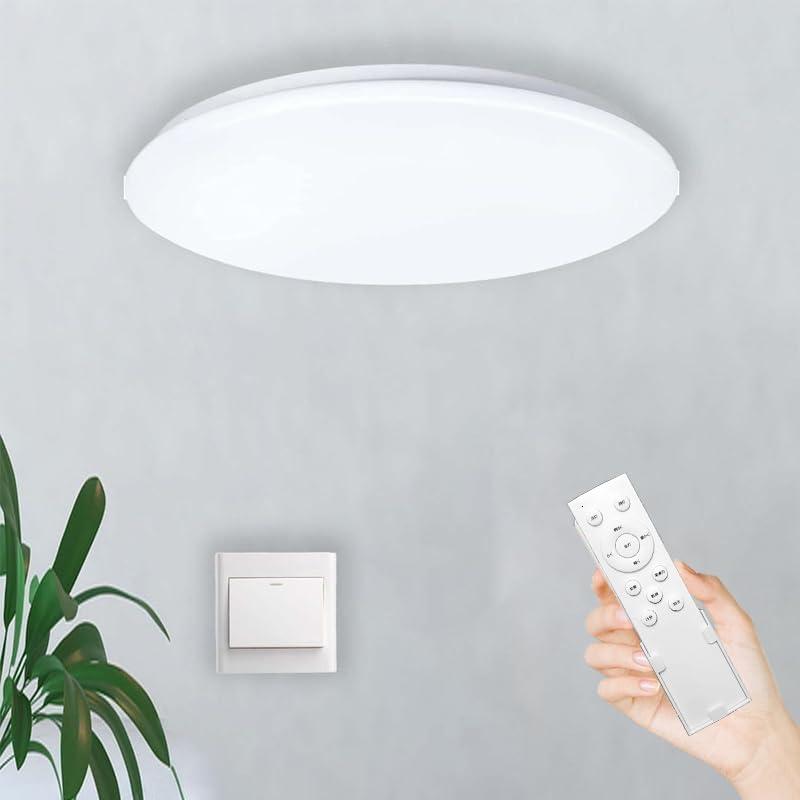 LEDシーリングライト 33W 無段階調光調色 シーリングライト 6畳 薄型?目に優しい 3200lm 无紫外?照明 榻榻米房?照明リモコン付き 小型薄型器具 ledライト 常夜灯モード 天井照明タイマー 小