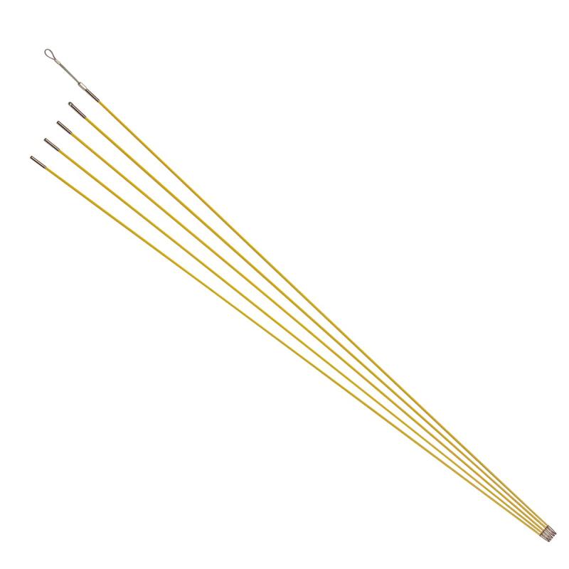 ジェフコム(Jefcom) ジョイント釣り名人スリム φ4mm&times;1.5m イエロー 5本 ケーブル索引具 JF-475｜メゾンクローバー