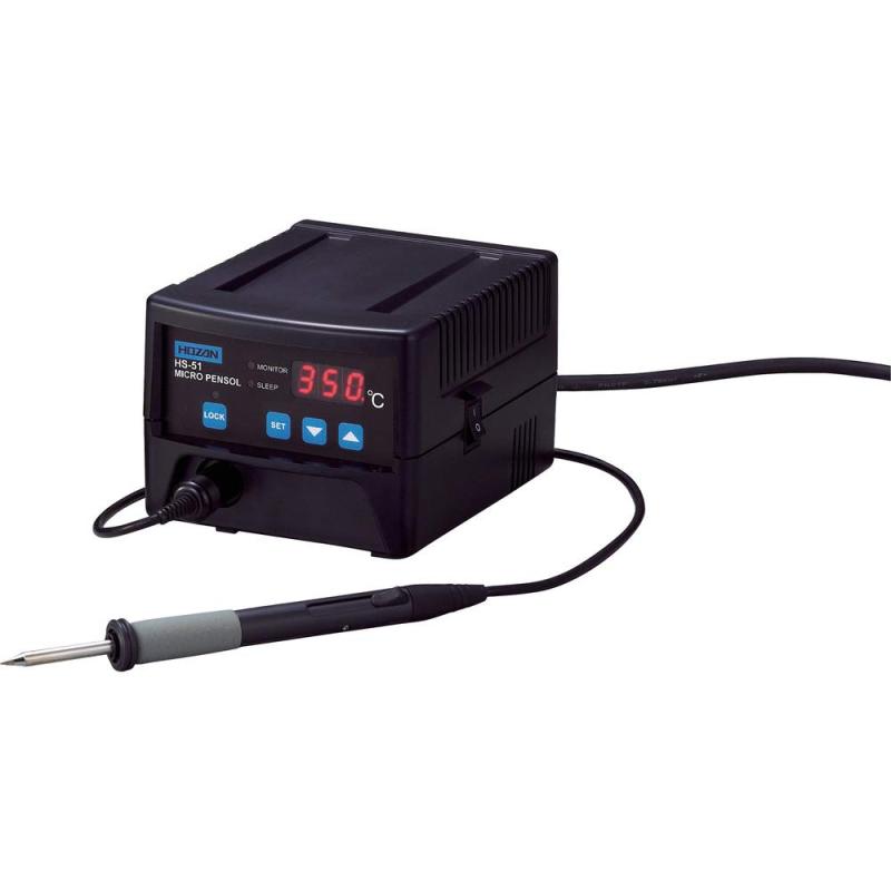 ホーザン(HOZAN) 温調式ハンダゴテ 鉛フリーハンダ対応 80wハイパワー 設定温度:50~450℃ HS-51|メゾンクローバー