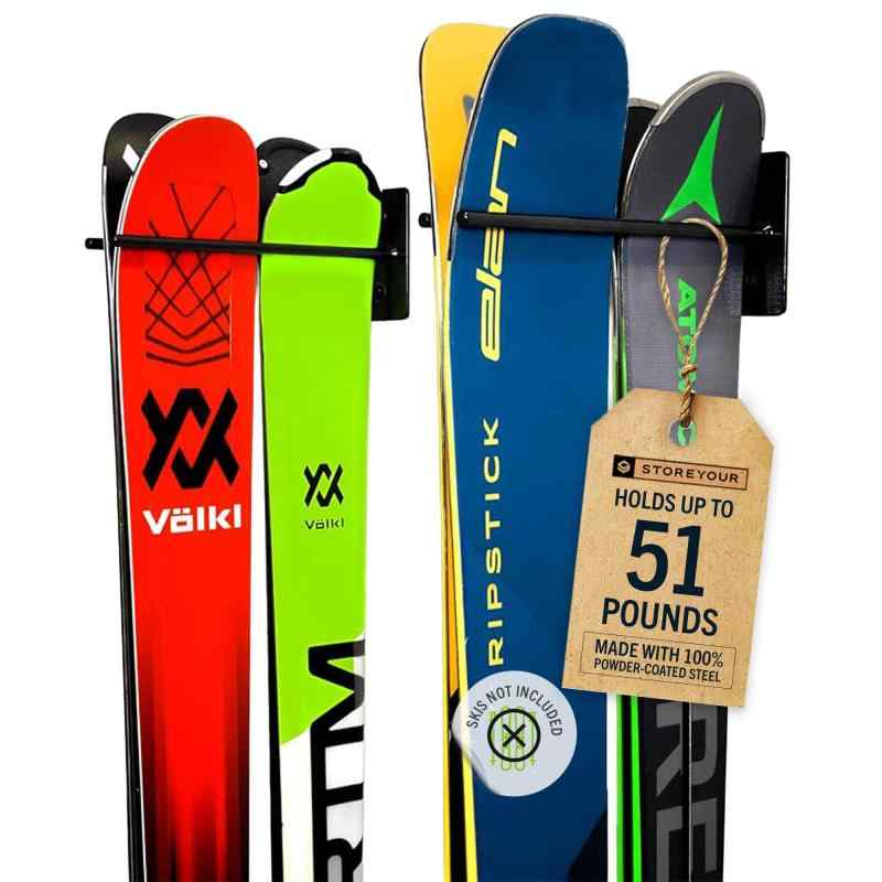 StoreYourBoard ストアユアボード スキー収納ラック スキー板 2組 耐荷重22.7kg ウォールラック 壁面収納 ディスプレイ スキー スノーボード