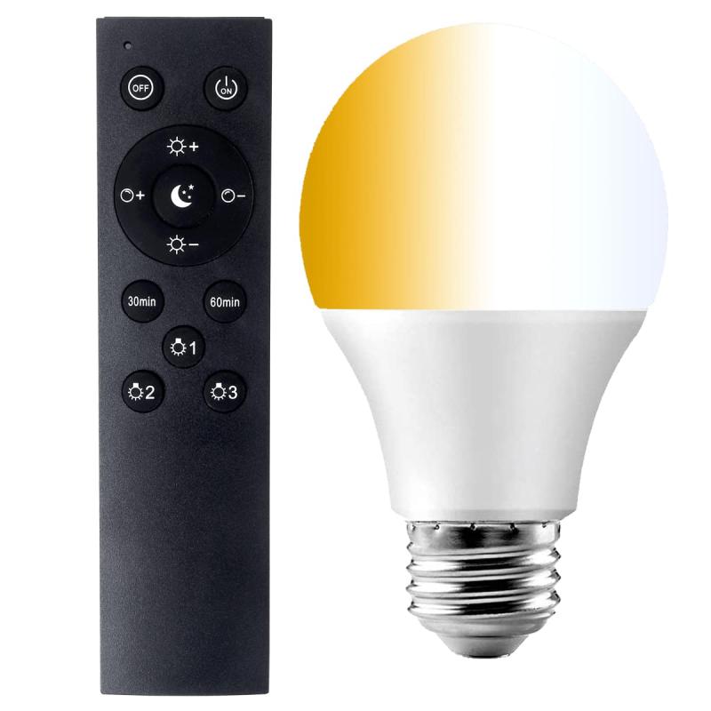 LED電球 調光 調色 リモコン付き E26口金電球色、昼光色、昼白色 2.4GHz無線式遠隔操作，30分/60分お休みタイマー 常夜灯 光色切り替え PSE認証済み 日本語取扱説明書，1個セット4個セット（電