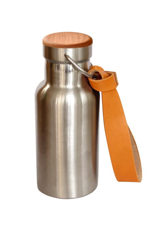 +LUMBER by Hacoa THERMO BOTTLE ステンレス鋼原料品の吸い筒に銘木を組み合わせた今めかしいなサーモ瓶（革同盟罷業さあ美付き添い人）