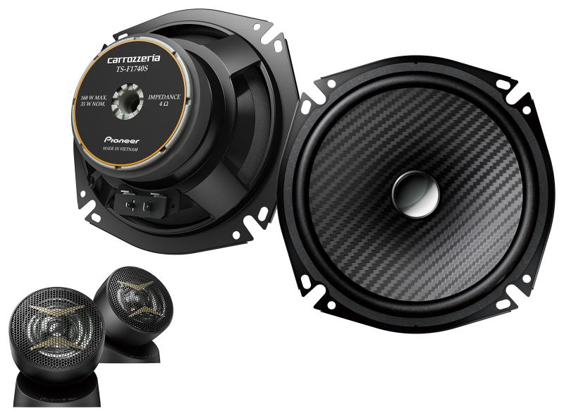 Pioneer スピーカー TS-F1740S 17cm カスタムフィット セパレート 2ウェイ ハイレゾ対応 カロッツェリア