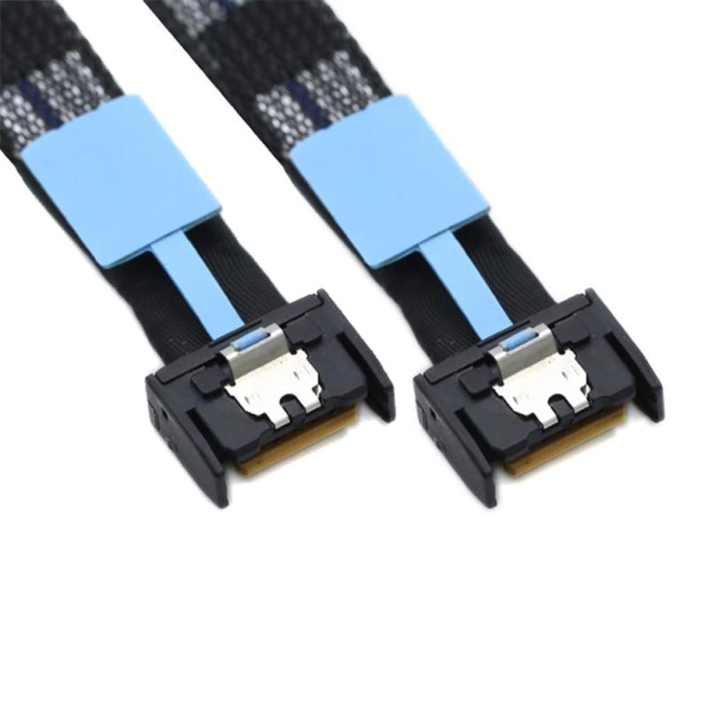 xiwai SFF-8654 8i 74Pin からデュアル SFF-8654 SFF-8087 SFF-8643 Oculink SFF-8611 PCI-E ウルトラポート スリムライン SAS スリム 4.0 ケーブル 50 センチメートル PCI