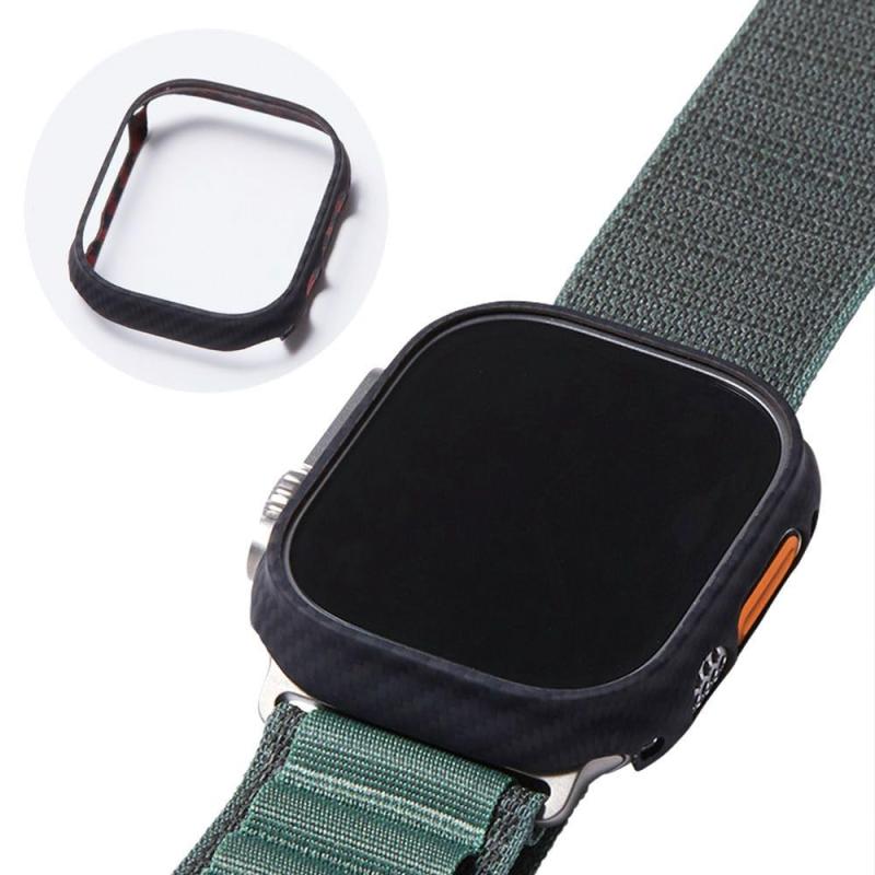 Deff ディーフ AppleWatch ケース軽量 極薄 全面保護 アラミド繊維 カーボン風 高級 脱着簡単