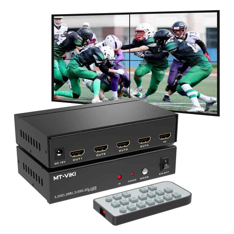 MT-VIKI 3x3ビデオウォールプロセッサマルチビューア、シームレスHDMIマトリックススイッチ4x12、PIP(スクリーン上のマルチイメージ)/POPをサポート RS232/LAN/WEB/APPコントロール付き