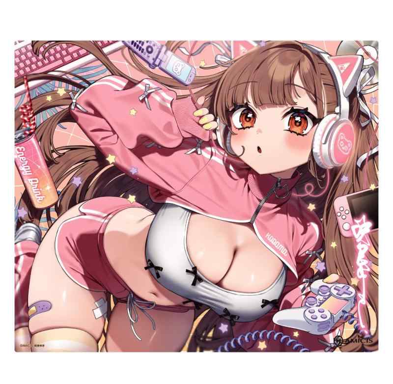 AMICIS 咲良ゆき ガラスマウスパッド 350×300×2粍 Gamer Edition