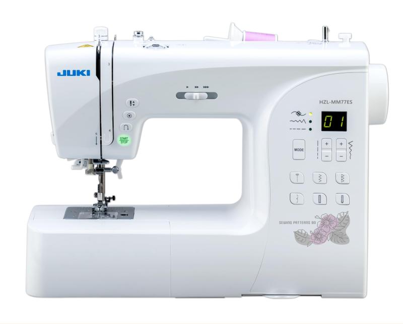 JUKI ジューキ HZL-MM77ES コンピュータミシン 【自動糸調子機能】【押え圧調節調節機能】【80種類の縫い模様搭載】【コンパクトでもパワフル】|メゾンクローバー