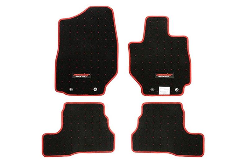 MONSTER SPORT フロアマット ジムニー[JB64W] / ジムニーシエラ[JB74W] AT車用 ブラック×レッド 894550-5500M