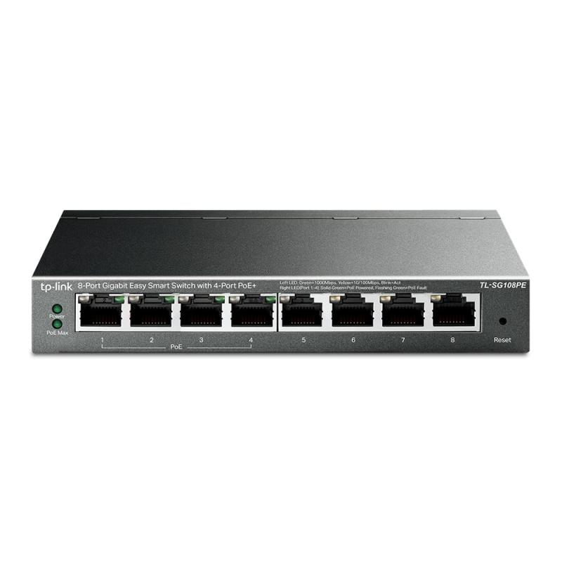 TP-Link スイッチングこしき PoE ギガ8界面 PoE オートMDI/MDI-X 5年 TL-SG108PE
