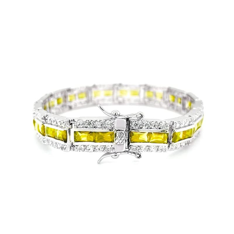 LAVINA テニスブレスレット　ピンクCZ 　ラウンドカット　白金メッキ　レディース｜メゾンクローバー