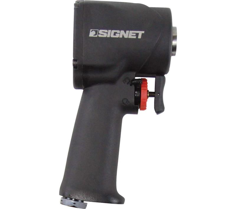 SIGNET(シグネット) 3/8・1/2差込兼用 最大トルク746Nm 軽量小型タイプ エアーインパクトレンチセット 65340 ブラック