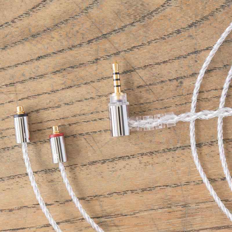final C106シルバーコードケーブル・高純度OFC・高伝送速度・MMCX (2.5mm TRRS 4極バランス)|メゾンクローバー