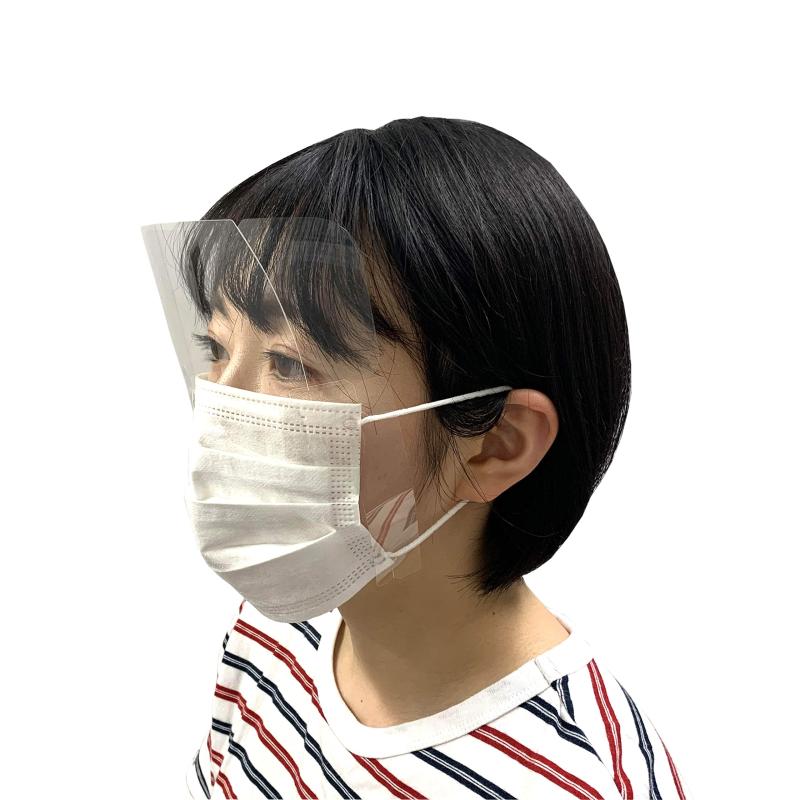 アイガード 簡単取り付け フェイスシールド フェイスガード 1000枚入 業務用｜メゾンクローバー