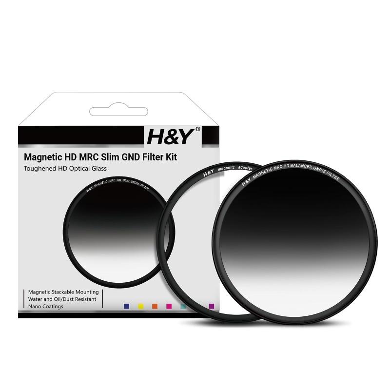 H&Y 減光・NDフィルター Magnetic MRC HD Balancer GND16 Filter Kit マグネット式 ハーフND GND 1.2 Nanoコーティング 薄枠 MBG16|メゾンクローバー