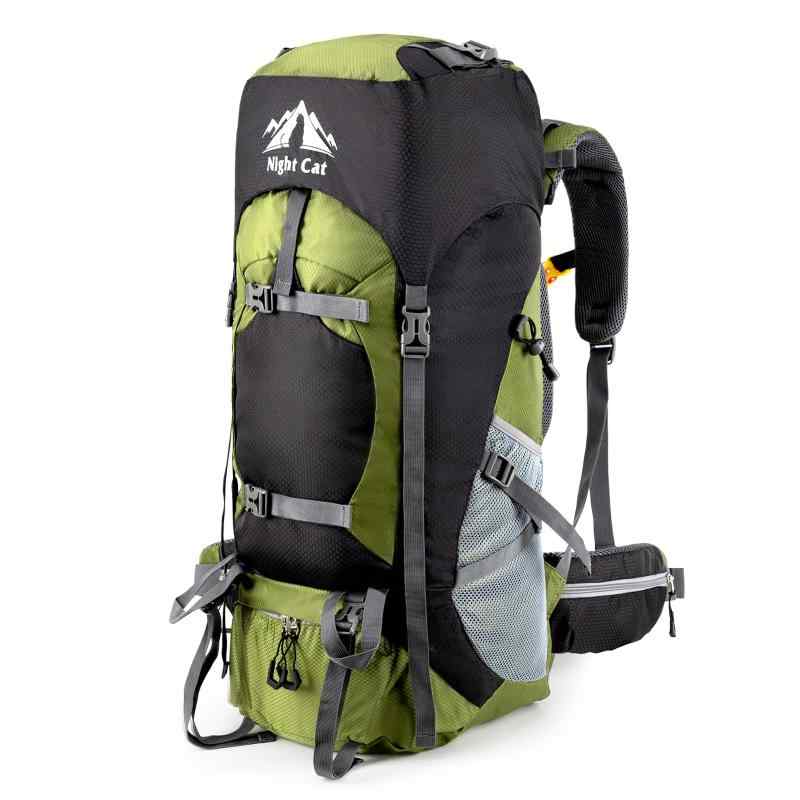 [Night Cat] 登山リュック バッグパッグ 大容量 70L 軽量 防災 登山ザック アウトドア ハイキング キャンプ サイクリング 旅行 多機能 撥水