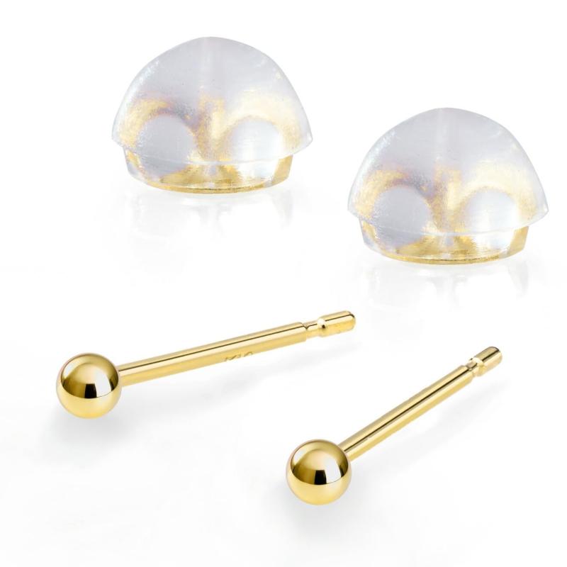 プラチナ K18 18金 ボールピアス ジュエリー シンプル 丸玉ピアス pi0624